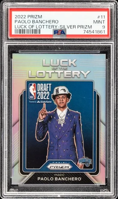 2022 Panini Prizm Paolo Banchero Luck Of The Lottery Silver Prizm #11 card image