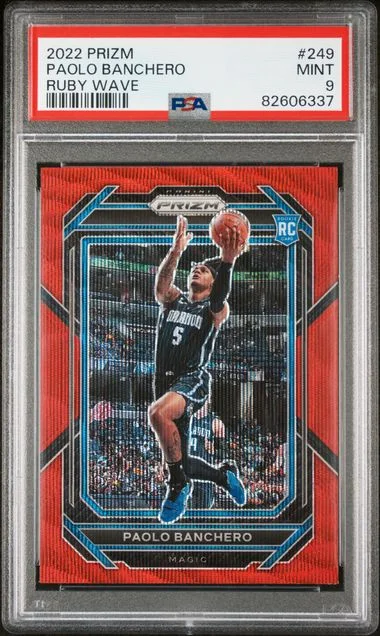 2022 Panini Prizm Paolo Banchero Ruby Wave #249 card image