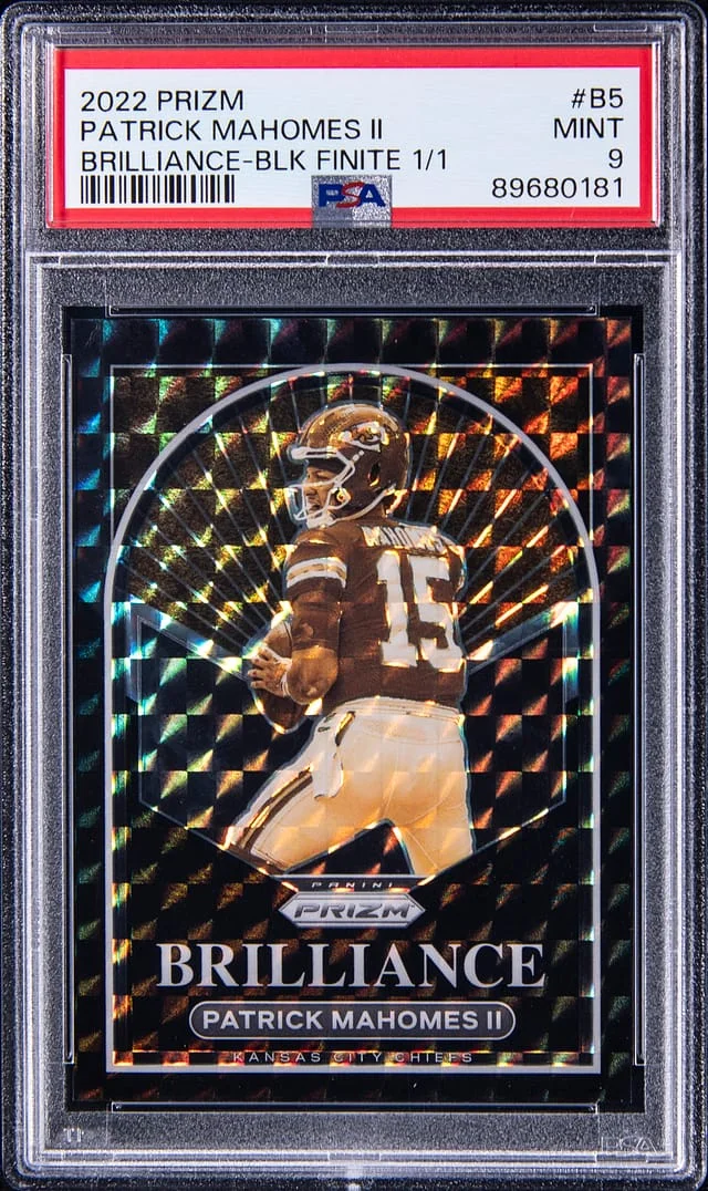 2022 Panini Prizm Patrick Mahomes II Brilliance Silver Prizm #B-5 card image