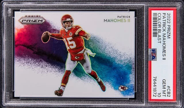 2022 Panini Prizm Patrick Mahomes II Color Blast #CB2 card image