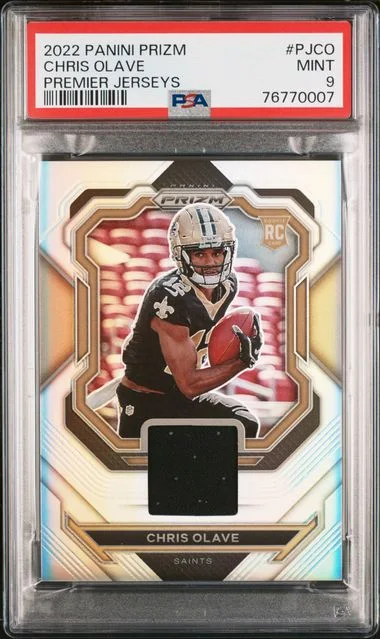 2022 Panini Prizm Premier Jerseys Pjco Chris Olave #no-number card image