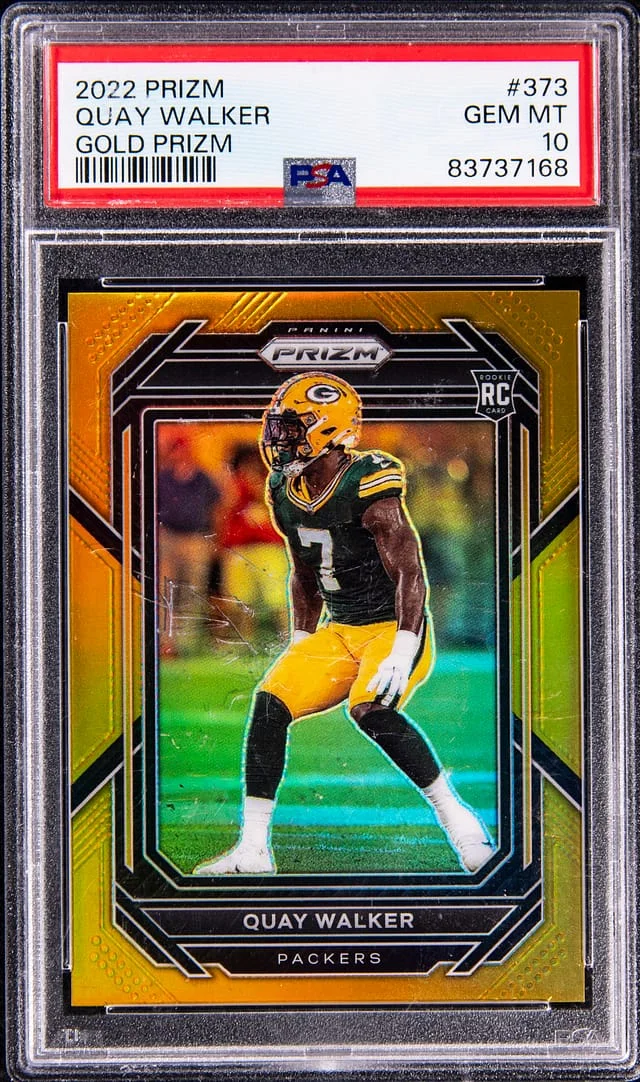 2022 Panini Prizm Quay Walker Prizms Navy Camo #373 card image