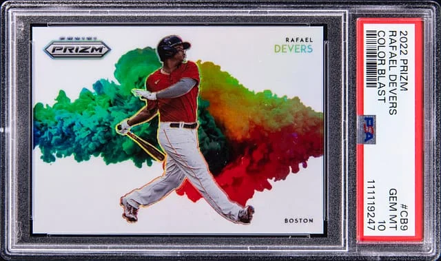 2022 Panini Prizm Rafael Devers Color Blast #CB-9 card image