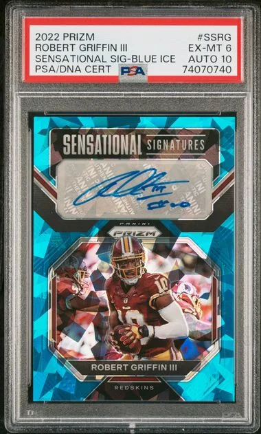 2022 Panini Prizm Robert Griffin III Sensational Signatures Blue Ice Prizm #SS-RG card image