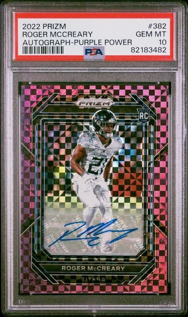 2022 Panini Prizm Roger Mccreary Autograph-Purple Power #382 card image