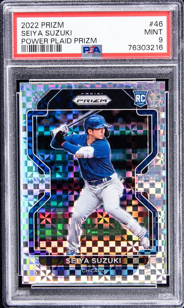 2022 Panini Prizm Seiya Suzuki Power Plaid Prizm #46 card image