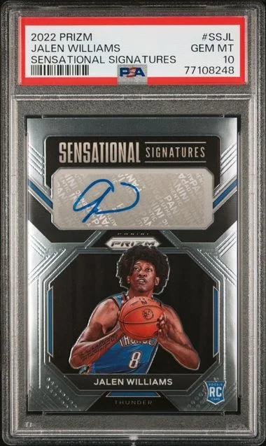 2022 Panini Prizm Sensational Signatures Ssjl Jalen Williams #no-number card image