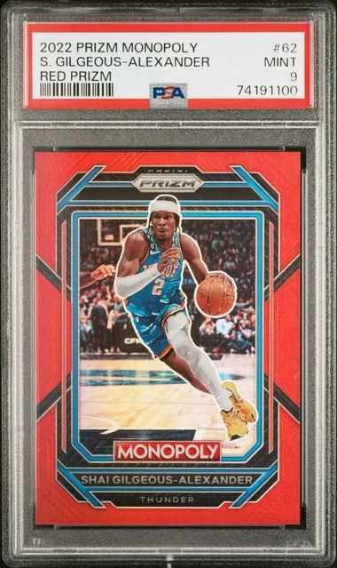 2022 Panini Prizm Shai Gilgeous-Alexander Monopoly #62 card image
