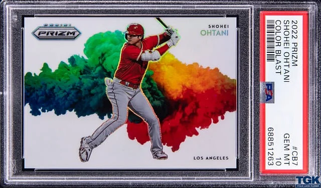 2022 Panini Prizm Shohei Ohtani Color Blast #CB7 card image