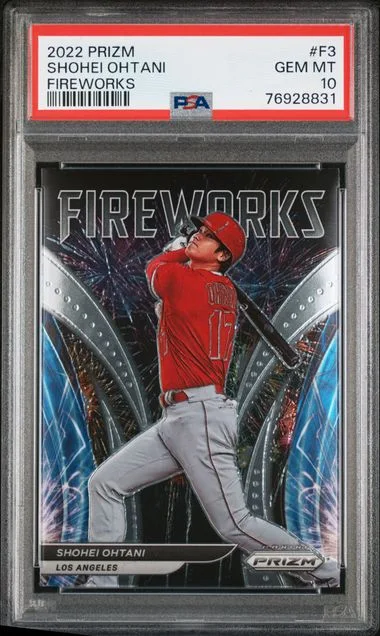 2022 Panini Prizm Shohei Ohtani Fireworks #F3 card image