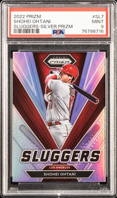 2022 Panini Prizm Shohei Ohtani Sluggers Silver Prizm #Sl7 card image