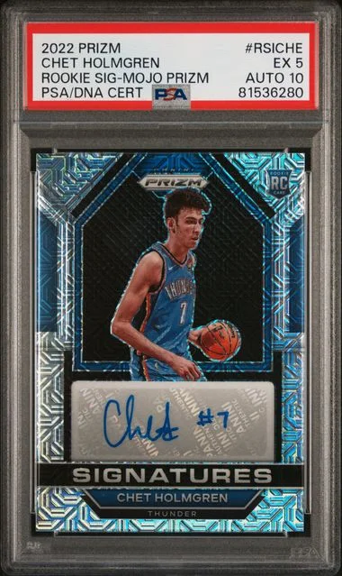 2022 Panini Prizm Signatures Mojo Prizm Rsiche Chet Holmgren #no-number card image