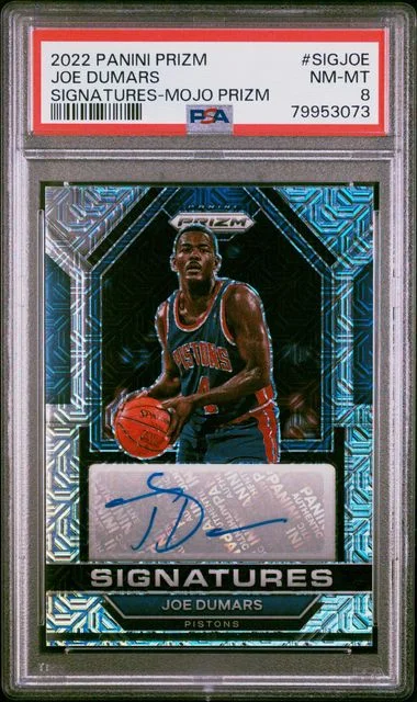 2022 Panini Prizm Signatures Mojo Prizm Sigjoe Joe Dumars #no-number card image
