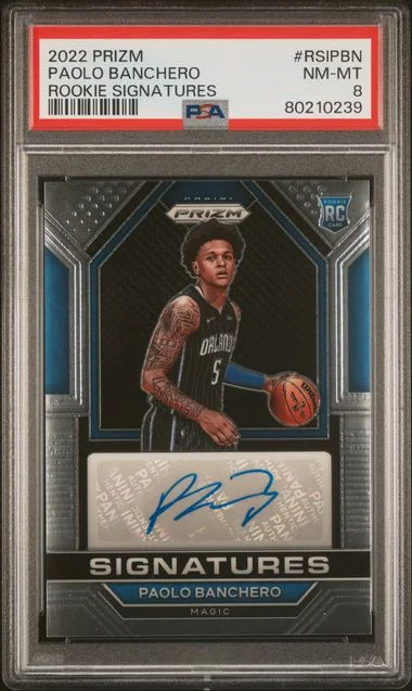 2022 Panini Prizm Signatures Rsipbn Paolo Banchero #no-number card image