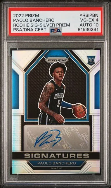 2022 Panini Prizm Signatures Silver Prizm Rsipbn Paolo Banchero #no-number card image
