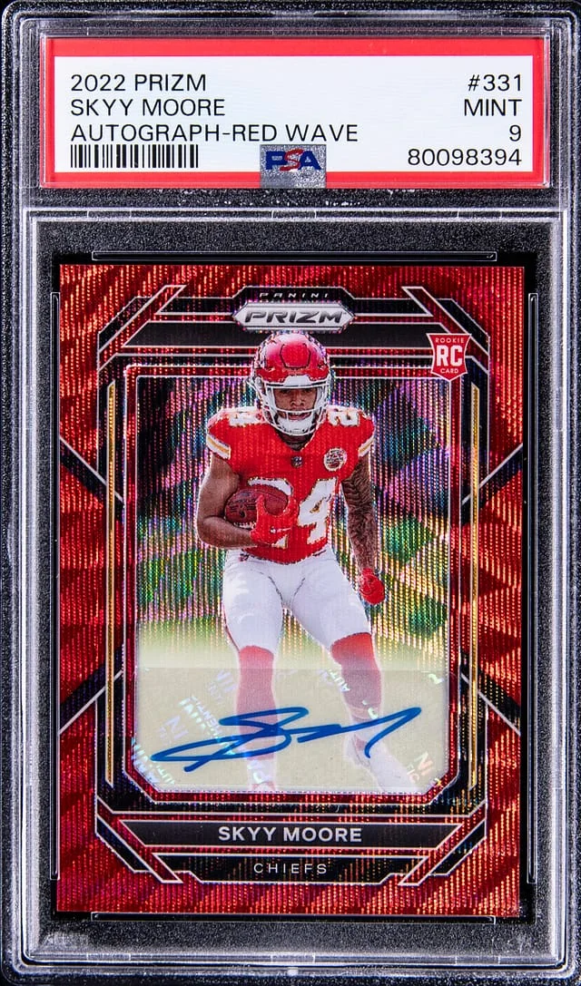 2022 Panini Prizm Skyy Moore Autograph Red Wave #331 card image