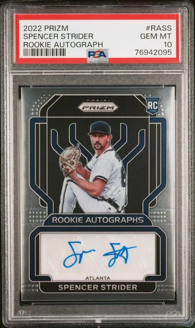 2022 Panini Prizm Spencer Strider Autograph #RA-SS card image