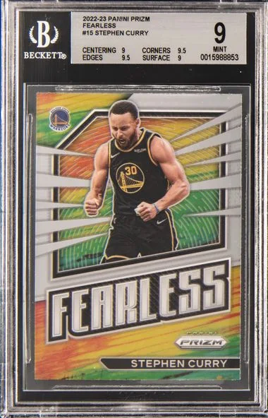 2022 Panini Prizm Stephen Curry Fearless #15 card image