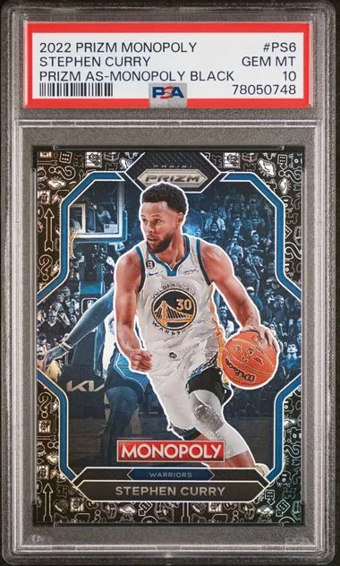 2022 Panini Prizm Stephen Curry Monopoly Prizm All-Stars Monopoly Black #Ps6 card image