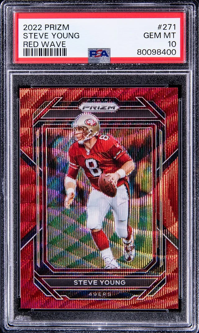 2022 Panini Prizm Steve Young Red Wave #271 card image