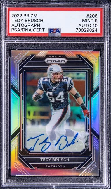 2022 Panini Prizm Tedy Bruschi Autograph #206 card image
