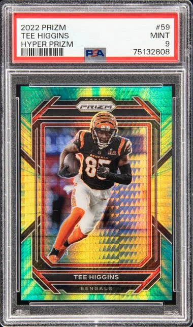 2022 Panini Prizm Tee Higgins Hyper Prizm #59 card image