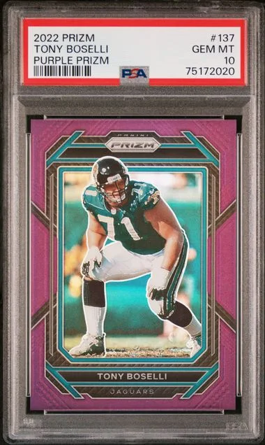 2022 Panini Prizm Tony Boselli Purple Prizm #137 card image
