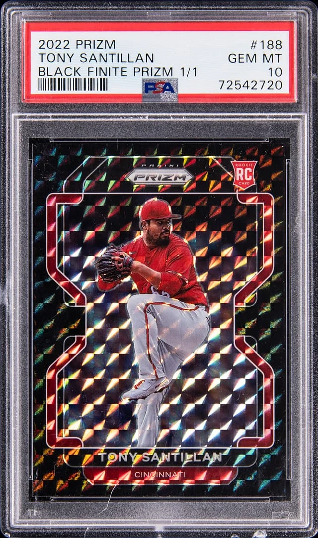 2022 Panini Prizm Tony Santillan Black Finite Prizm #188 card image
