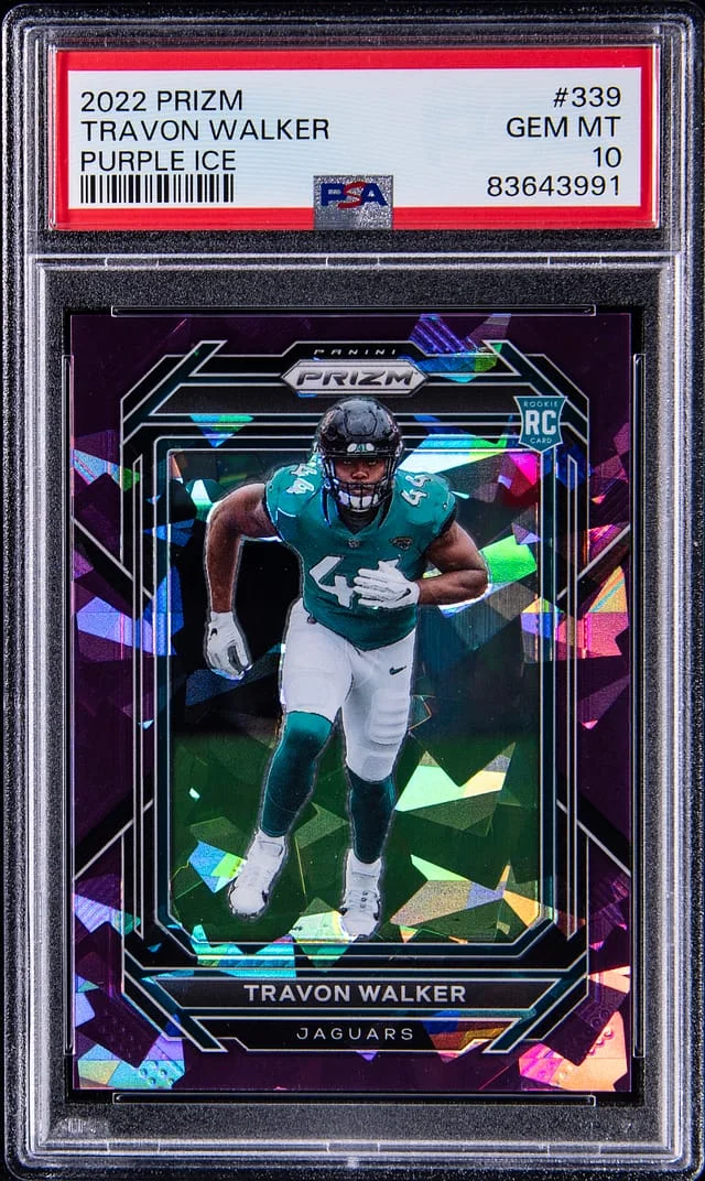 2022 Panini Prizm Travon Walker Blue Wave #339 card image