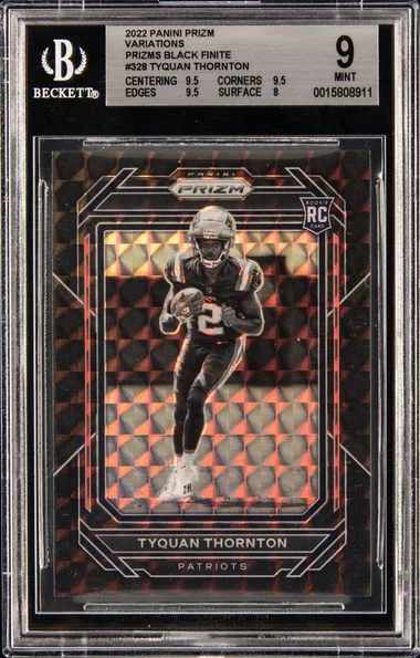 2022 Panini Prizm Tyquan Thornton Prizms Black Finite #328 card image