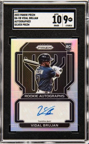 2022 Panini Prizm Vidal Brujan Autographs Silver Prizm #RA-VB card image