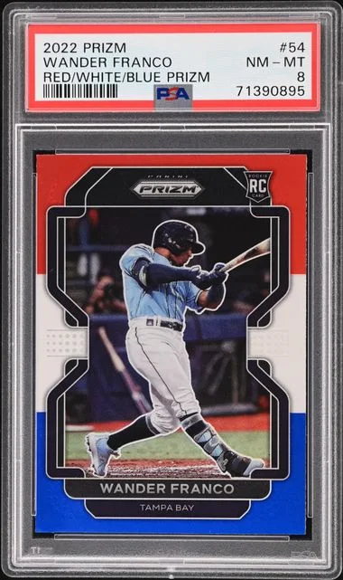 2022 Panini Prizm Wander Franco Red Wave #54 card image