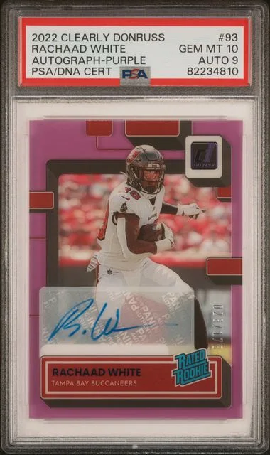 2022 Panini Rachaad Clearly Donruss Autograph-Blue #93 card image