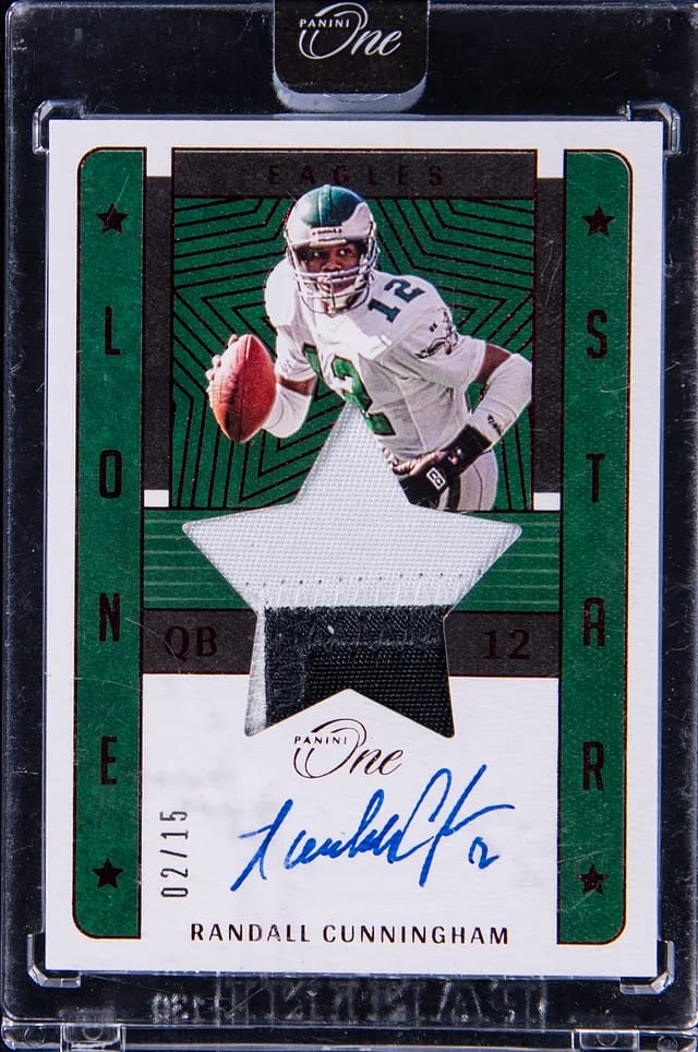 2022 Panini Randall Cunningham One Lone Star Signatures Red #88 card image