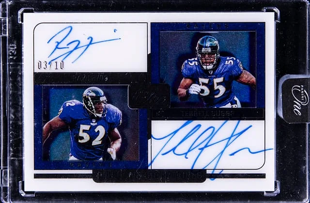 2022 Panini Ray Lewis/Terrell Suggs One Plus One Signatures #153 card image
