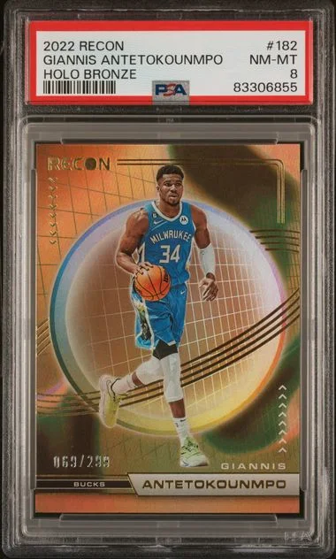 2022 Panini Recon Giannis Antetokounmpo Holo Bronze #182 card image