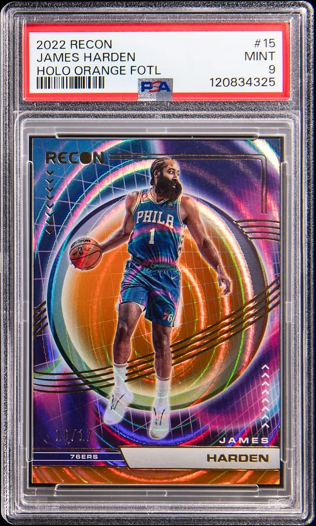 2022 Panini Recon James Harden Holo Orange FOTL #15 card image