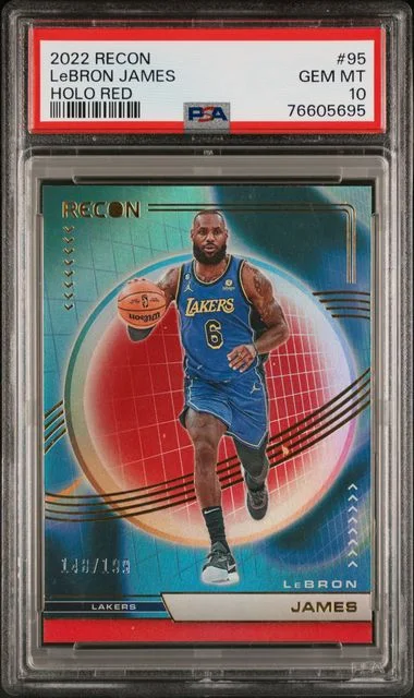 2022 Panini Recon LeBron James Holo Red #95 card image