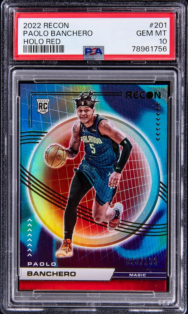 2022 Panini Recon Paolo Banchero Holo Red #201 card image
