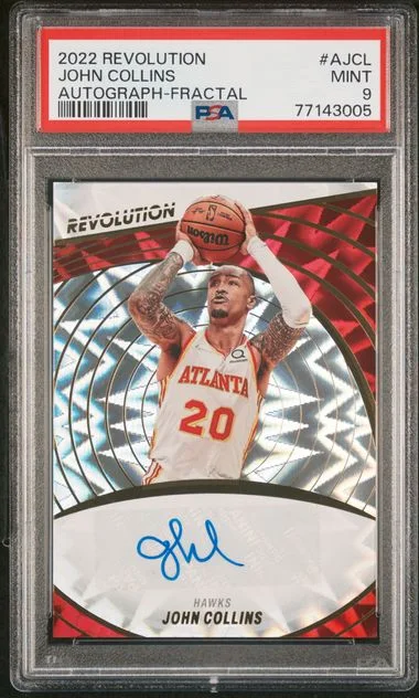 2022 Panini Revolution Autographs Fractal Ajcl John Collins #no-number card image