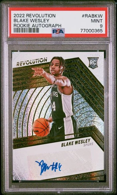 2022 Panini Revolution Blake Wesley Autograph #RABKW card image