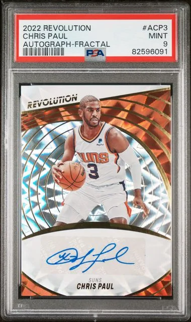 2022 Panini Revolution Chris Paul Autographs Fractal #ACP3 card image
