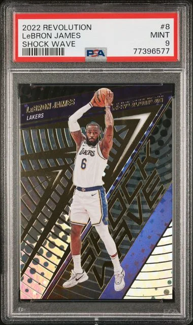 2022 Panini Revolution LeBron James Shock Wave #8 card image