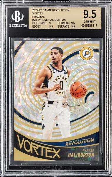 2022 Panini Revolution Tyrese Haliburton Vortex Fractal #23 card image