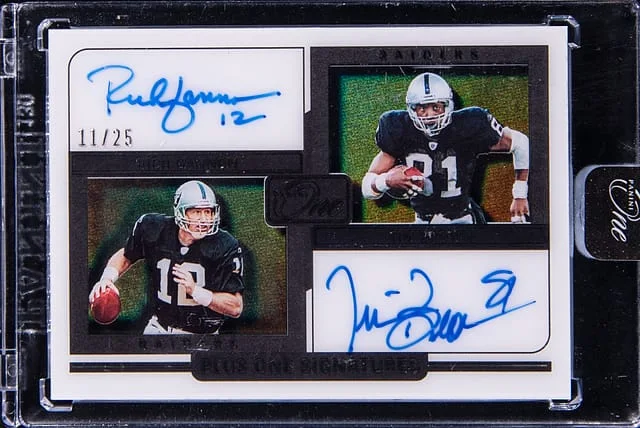 2022 Panini Rich Gannon/Tim Brown One Plus One Signatures #155 card image