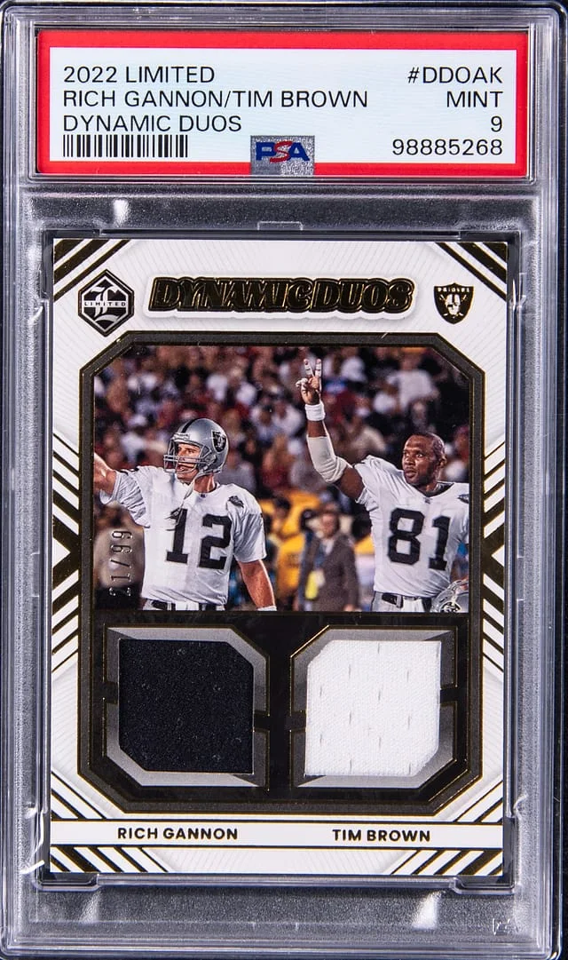 2022 Panini Rich Gannon/Tim Brown Limited Dynamic Duos #DD-OAK card image