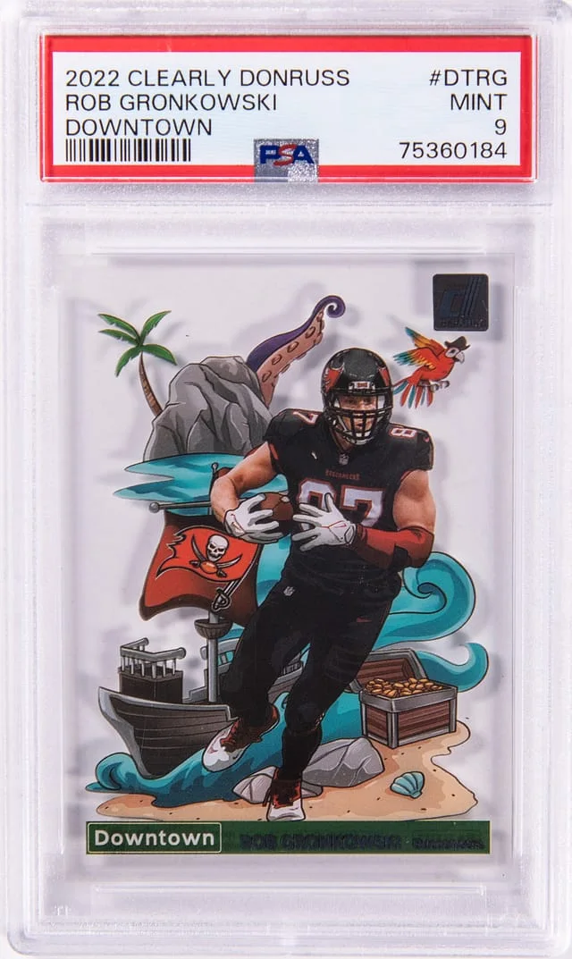 2022 Panini Rob Gronkowski Clearly Donruss Downtown #DT-RG card image