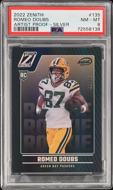 2022 Panini Romeo Doubs Zenith Artist Proof Silver #135 card image