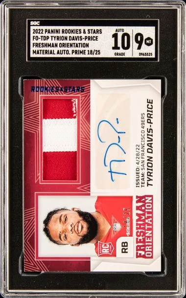 2022 Panini Rookies & Stars Freshman Orientation Material #no-number card image