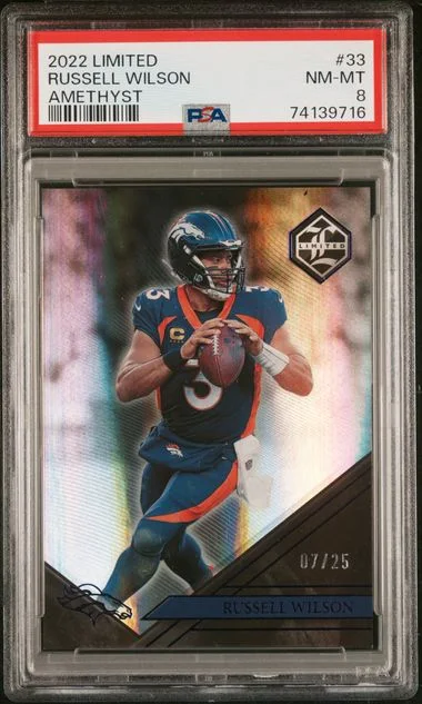 2022 Panini Russell Wilson Limited Amethyst #33 card image